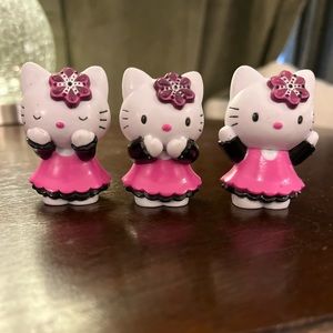 Trio of Hello Kitty figures- See No Evil, Speak No Evil, Hear No Evil